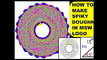How to make a Spiky Doughnut in MSW Logo/LOGO command for Doughnut/MSW logo command for class 4 & 5