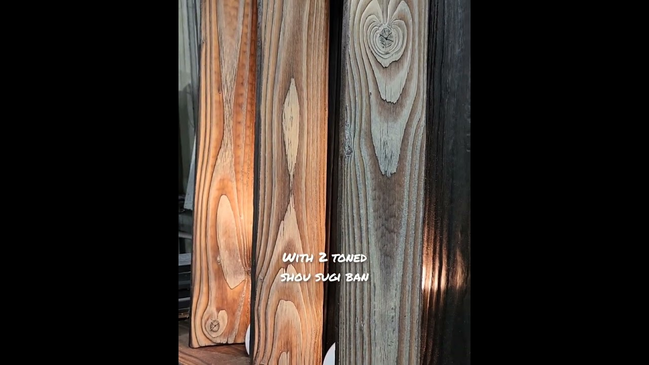 Shou Sugi Ban Japanese 2 tone