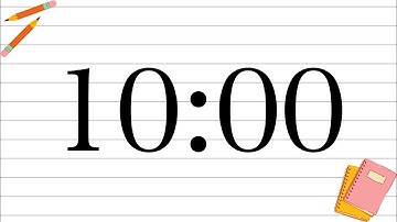 10 Minute Fun School Notebook Classroom Timer (No Music, Piano Alarm at End)