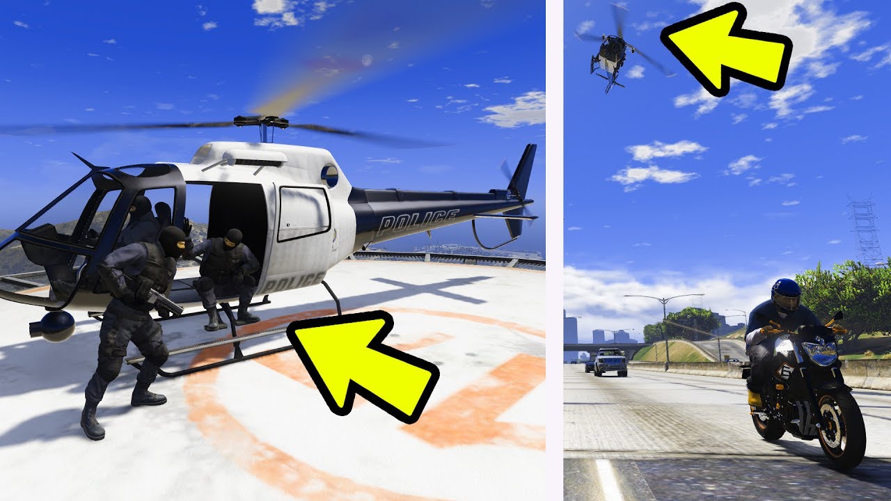 COMO PEGAR UM HELICÓPTERO DA POLÍCIA NO GTA V #grandtheftauto #rocksta