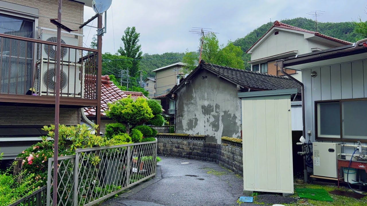 Beautiful Scenery of Japanese Walking Tour Japanese Beautiful Countryside Village Nagano, Japan