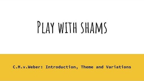 [C.M.v.Weber: Introduction, Theme and Variations] -Piano part only- Play With Shams