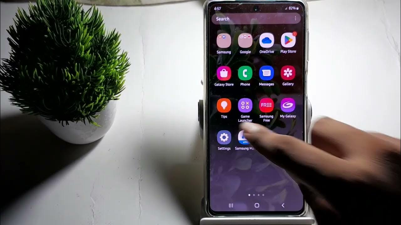 how to on swipe down for notification panel in Samsung Galaxy m52 5G
