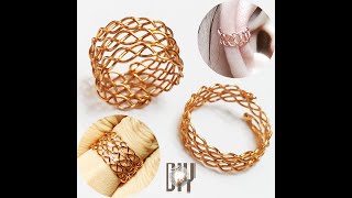 Full Braided wire ring | Big ring adjusted size | ear cuff | unisex  @LanAnhHandmade 881 #Shorts Update