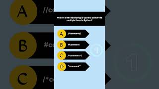 Multiple Comments in Python #pythontutorial #pythonmcq