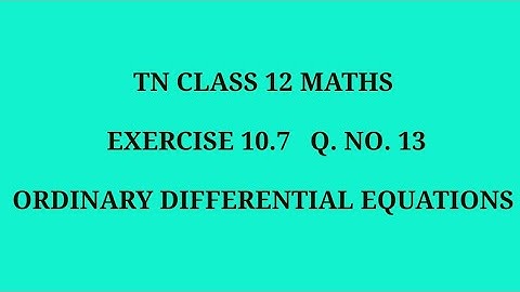 TN 12th maths chapter 10  exercise 10.7 question number 13