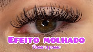 EXTENSÃO DE CÍLIOS EFEITO MOLHADO - PASSO A PASSO PARA INICIANTES - EYELASH EXTENSION PESTAÑAS