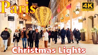 Paris,France🇫🇷- Christmas Lights 2023-4KHDR |Paris 4K| Christmas Walk 2023 | A Walk In Paris