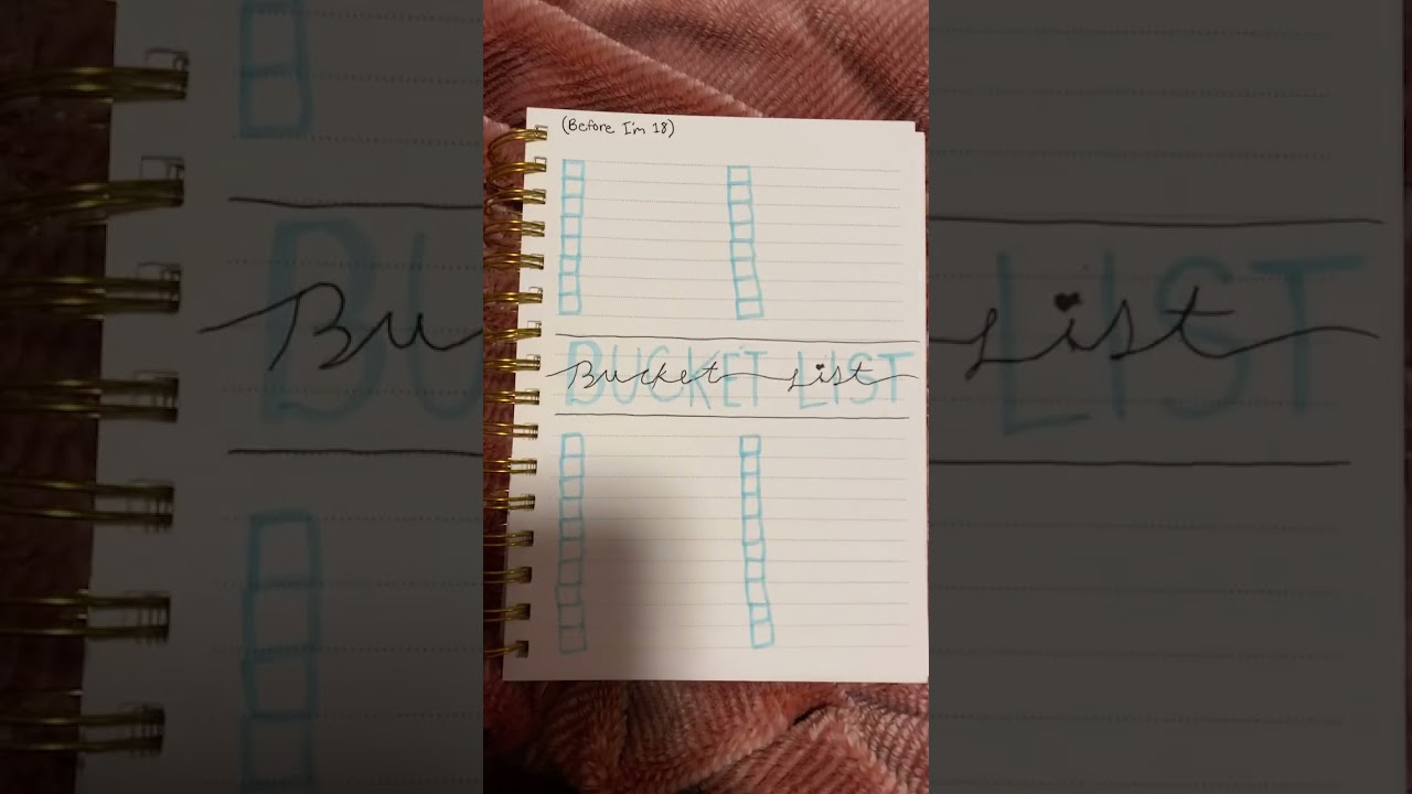 Making a bucket list 