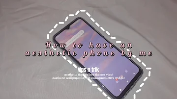 🌼How to have an aesthetic phone with lilac theme // Vivo Y20🐼🧃📳