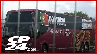 Fans line up in support as Portugal team arrive and train in Toronto ahead of FIFA clash