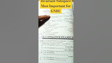 Invariant Subspace #lineartransformation GNDU linear Algebra