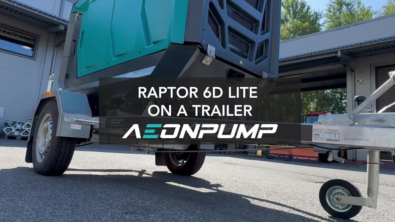 RAPTOR 6D Lite on a Single Axle Trailer  | AEONPUMP