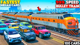 GTA 5: Modified Indian Cars Vs Fastest Bullet Train 🚂 Speed Test 🔥 SHOCKING RESULTS! GTA 5 MODS!