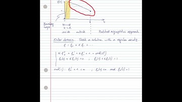 Perturbation methods G 01: matched asymptotics, an introduction