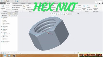 HEX NUT || How to Design a Hex Nut || CREO TUTORIAL