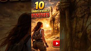 Ancient Giant Statue in Desert 😱 8K Cinematic Mystery #shorts 🤯 #history