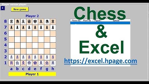 Play chess in Excel Excel VBA programming