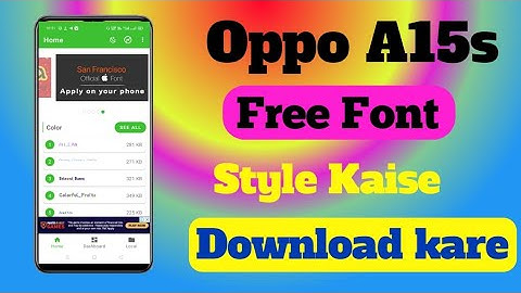 How To Chenge Font Style In Oppo A15S \\ Free Main Font Style Kaise Download Kare