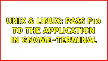 Unix & Linux: Pass F10 to the application in Gnome-terminal