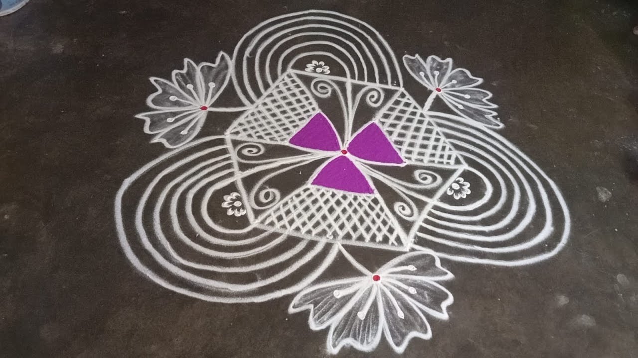 5*3 easy margazhi kolam 