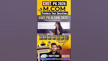 CUET PG M.Com 2026 | Previous Year Question Paper join batch #cuetpg2026 #cuetpgmcom2026 #mcom #bhu