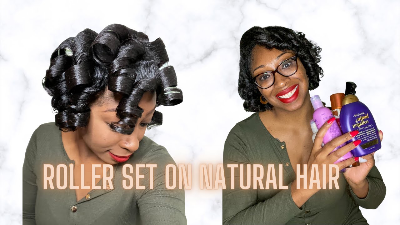 Pass or Fail? My Roller Set on Natural Hair  #Naturalhair #RollerSet #howtodoarollerset
