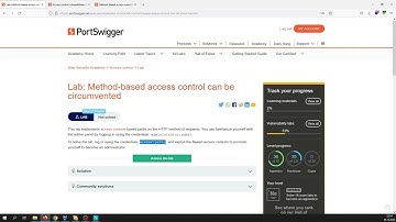 Web Security Academy #070 Method based access control can be circumvented