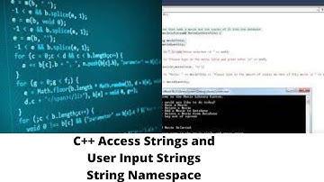 C++ Access Strings and User Input Strings String Namespace