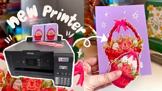Printing Art Prints & Stickers with My New EPSON ET2850 Printer for the First Time!✨#studiovlog