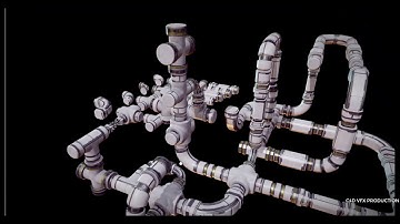 TechLab- Modular Scifi Pipes Model 3d for c4d free downloads (file describe)