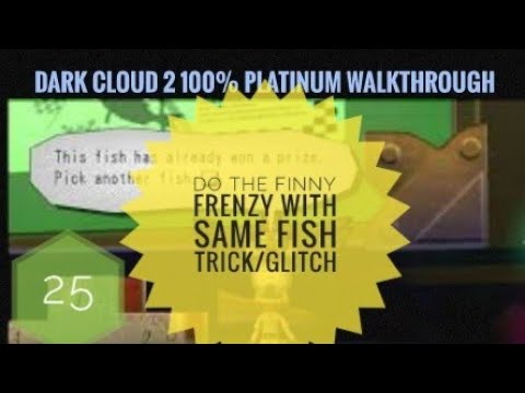 Dark Cloud 2 100% 4K Platinum Walkthrough Part 25 Finny Frenzy Trick