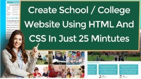 How to Create an School/College Website  using Html CSS only 2023 #ecommerce #coding #html #school