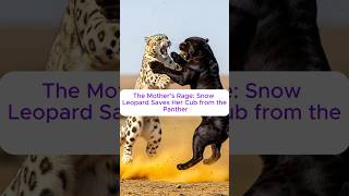 The Mother’s Rage: Snow Leopard Saves Her Cub from the Panther #leopard#rescue#animalrescue #animals