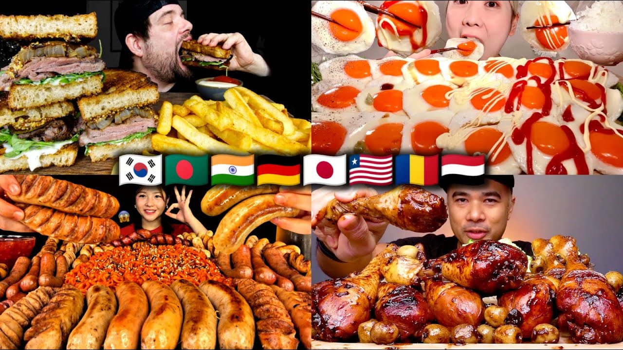 How Mukbangers Eat Around the World 😱 | International Mukbang Compilation 😋🔥