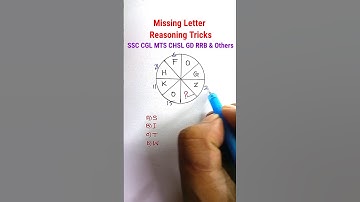 Missing Letter | Reasoning Tricks for SSC CGL GD CHSL MTS CRPF AGNIVEER & OTHERS Exams |#shorts