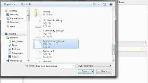 Importing a SQL file to SQLyog