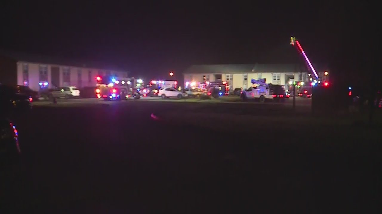 Fire forces evacuation at senior living facility - YouTube