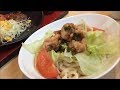 【ジョイフルでランチ】冷やしユーリンチーうどん・日替わり昼膳（ミニハンバーグ&ポテトコロッケ&若鶏の唐揚げ膳）☆ファミレス・ランチ・外食・グルメ