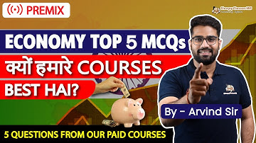 5 MCQs from Our Paid Courses | Economy for UPSC | Pre-Mix Live