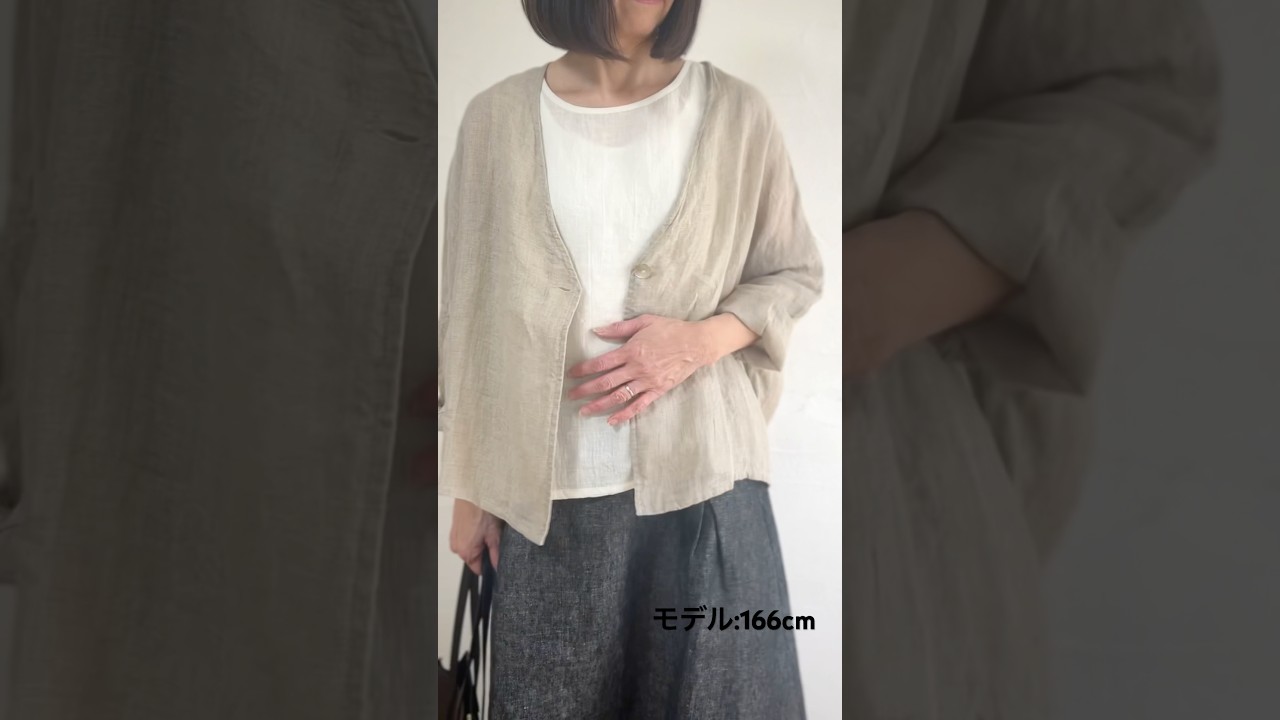 美品 nest Robeリネン ボレロ カーディガン ベージュ 6分袖 美品 nest Robeリネン ボレロ カーディガン ベージュ 6分袖 1.jpg