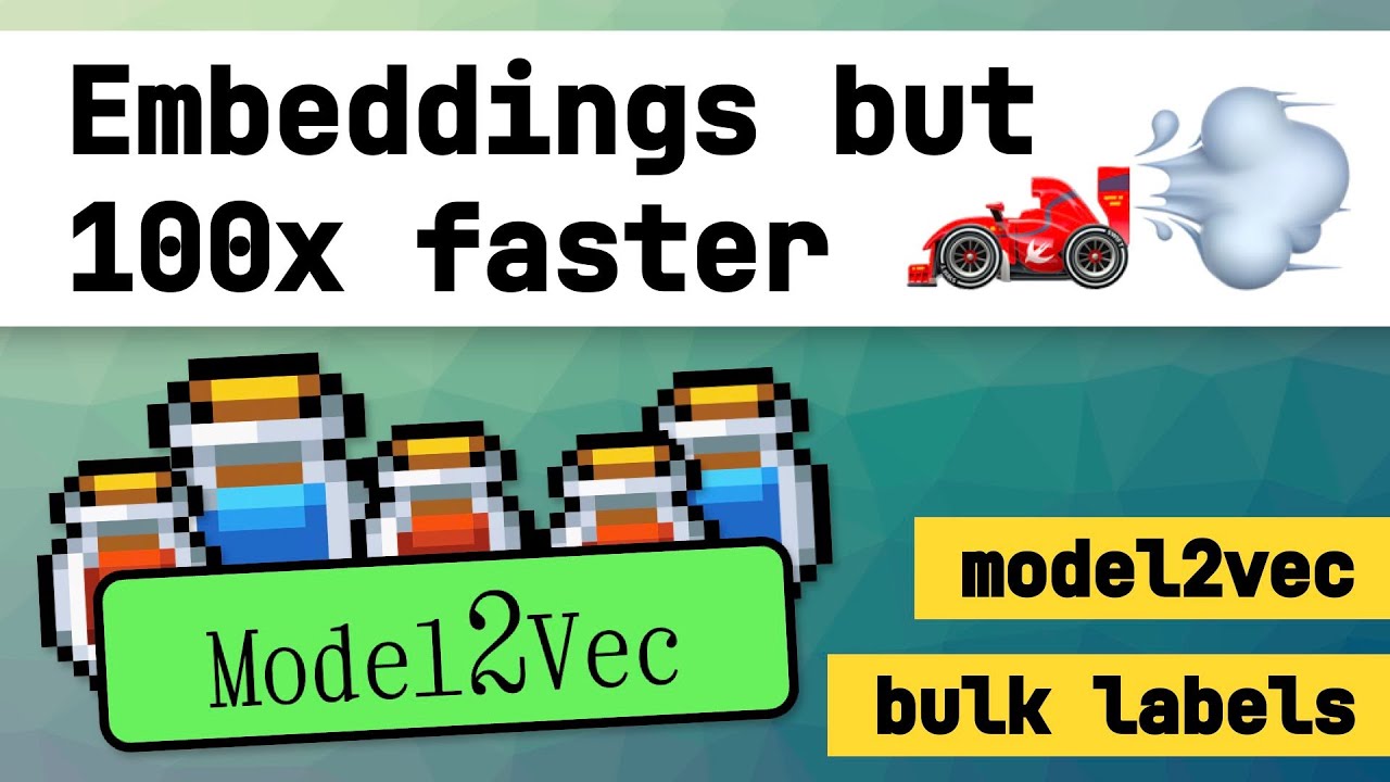 How to embed text *much* faster with model2vec