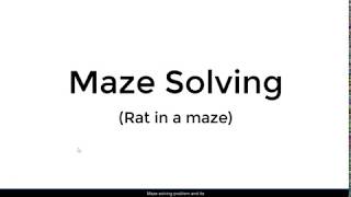 Maze Solving - Rat in a Maze