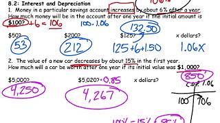 4 8 Percent Increase and Decrease with Equations