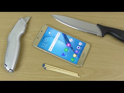 Samsung Galaxy C5 - Knife, Bend & Burn Test! (4K)