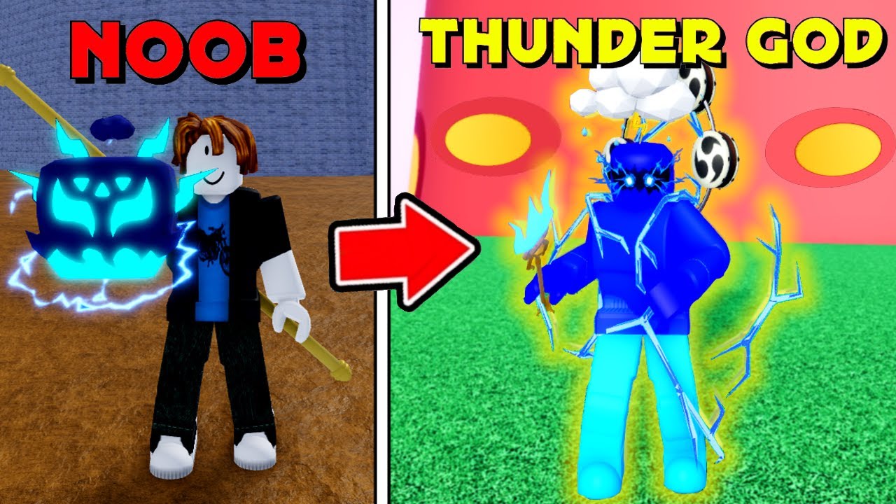 NOOB to THUNDER GOD in Blox Fruits! YouTube