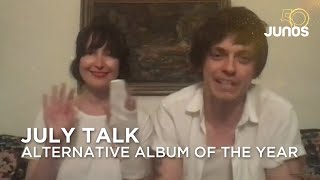 ‘Thank you to the internet even though you're mean sometimes’: July Talk  | Juno Awards 2021