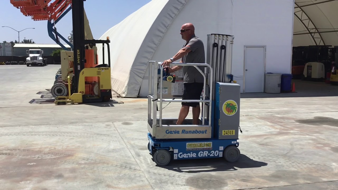 GENIE GR20 SINGLE MAN LIFT YouTube