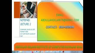 Notepad lecture: 2 how to save as file.