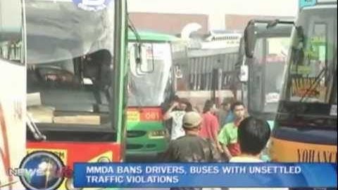 MMDA bans drivers, buses with unsettled traffic violations